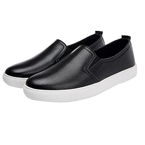 Zapatillas de Cuero para Mujer Otoño 2018 PAOLIAN Zapatos de Plano Blancas Dama Casual Mocasina Talla Grande Cómodo Calzado de Trabajo Moda Señora Suela Blanda Breathable Senderismo