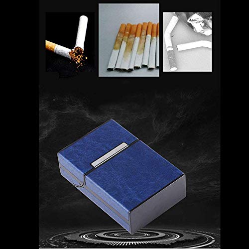 ZDQG Estuche de Cuero para Cigarrillos, portátil, Tipo abatible, para Cigarrillos, a Prueba de Humedad, Cubierta Protectora a Prueba de presión, Puede Contener 20 Cigarrillos