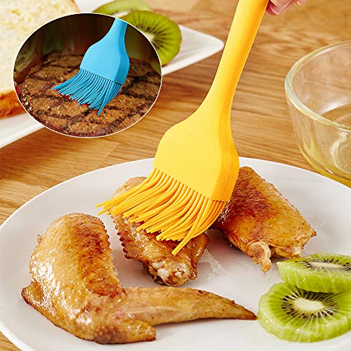 Zedela Set de Pinceles de cuisine en silicona, pinzas cocina en Acero Inox, alicates para Tostadas Tenaza de Carne Pinceles de repostería, Brocha De Silicona para Cocina