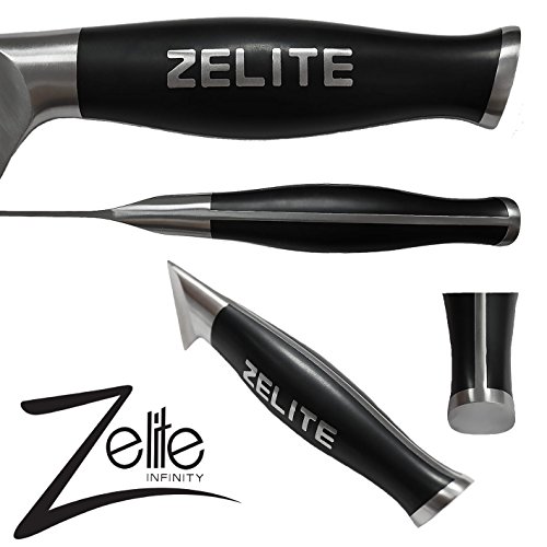 Zelite Infinity Cuchillo chef de 25 cm – Utensilios Cocina Serie Comfort-Pro – Acero Inoxidable Alemán de Alto Contenido en Carbono – Cuchillos Cocina con Filo de Navaja, Supercómodos