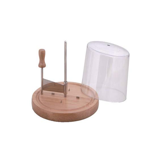 Zeller 25587 Conjunto Cortaquesos con Campana, Madera, Marrón, 22.5x22x15 cm
