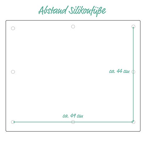 Zeller 26309 Placa de Panel de Cocina, Multicolor, 56x50x3 cm