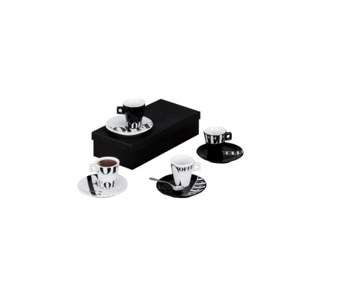 Zeller 26540 Servicio de Café Expreso, Porcelana, Multicolor, 27.5x14x7 cm