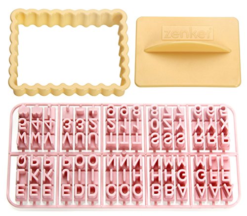 Zenker 44827 Moldes para Galletas con Letras, plástico, Multicolor