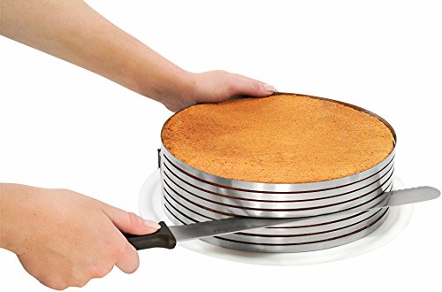 Zenker 7705 Set Molde Laminar + Tarta + Cuchillo + Pala, Acero Inoxidable