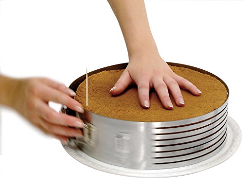 Zenker 7705 Set Molde Laminar + Tarta + Cuchillo + Pala, Acero Inoxidable