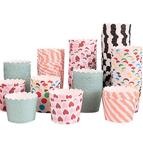 ZJHCC 200 Uds, Forro de Papel Colorido para Pastel y Cupcakes, Caja para Muffins para Hornear, Caja para Vasos, Bandeja para Fiestas, Molde para Pasteles, Herramientas de decoración, Papel para c