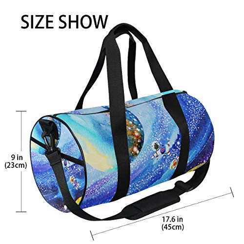 ZOMOY Bolsa de Deporte，Feliz año Nuevo 2018 China Chino，Nuevo Cilindro de impresión Bolsas de Ejercicios Bolsa de Viaje Equipaje Bolsa de Lona