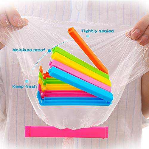 ZoneYan Clip de Sellado, Clips de Cierre para Bolsas, Clips de Cierre de Plástico, Pinzas Cierre Cocina, Pinzas de Bolsa de Comida, Sellado Clips para Alimentos, Pinzas Cierre Bolsas Grandes, 10 pcs