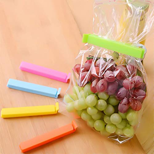 ZoneYan Clip de Sellado, Clips de Cierre para Bolsas, Clips de Cierre de Plástico, Pinzas Cierre Cocina, Pinzas de Bolsa de Comida, Sellado Clips para Alimentos, Pinzas Cierre Bolsas Grandes, 10 pcs