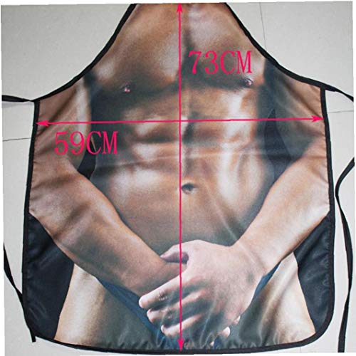 Zonfer Modelo Divertido Delantal Sexy Bikini Señora Delantal De La Cocina De La Playa El Hombre Y Bikini Chica Delantales Chef Camarera Delantal Maravilla para Parejas Regalos De La Novedad