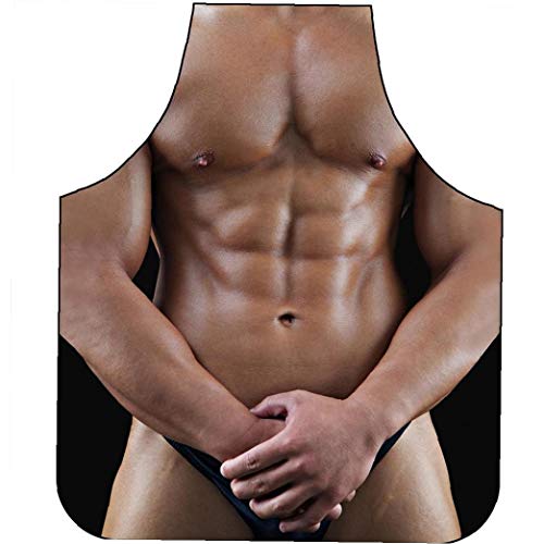 Zonfer Modelo Divertido Delantal Sexy Bikini Señora Delantal De La Cocina De La Playa El Hombre Y Bikini Chica Delantales Chef Camarera Delantal Maravilla para Parejas Regalos De La Novedad