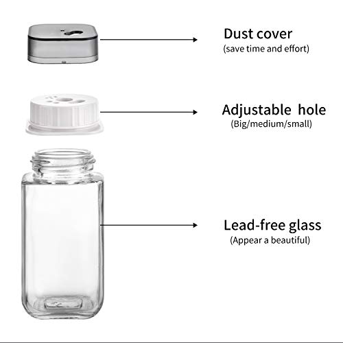 Zuvo 12 botellas independientes con tapas y cocteleras. Recipientes vacíos para botellas de especias con tapas.