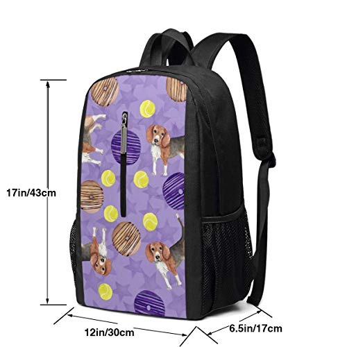 ZYWL Dogs n Donuts Camping Mochila de 17 Pulgadas