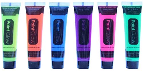 - 6pcs Body Art Pintura pigmento fluorescente de neón Festival Fiesta de Halloween cosplay DOISLL