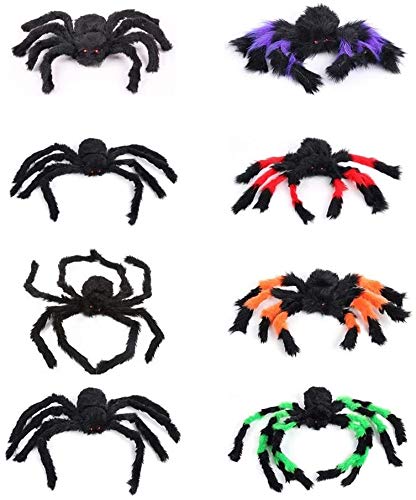 1 Pc realista araña partido de la felpa del juguete de la araña de Halloween Props arreglo celebración Venue DOISLL (Color : Multicolor)
