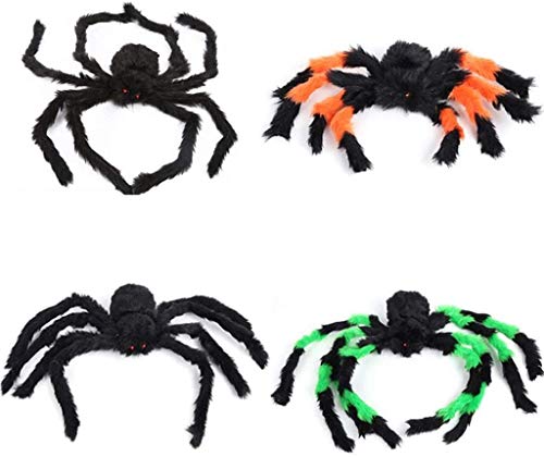 1 Pc realista araña partido de la felpa del juguete de la araña de Halloween Props arreglo celebración Venue DOISLL (Color : Multicolor)