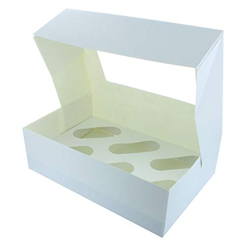 10 cajas blancas con 6 agujeros para "Cupcake". 