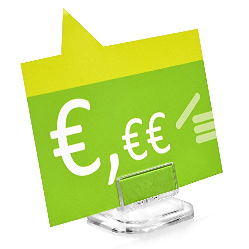 10 pieza Precio Soporte para cartel (transparente, en la inclinación ajustable, para estantería y vitrina