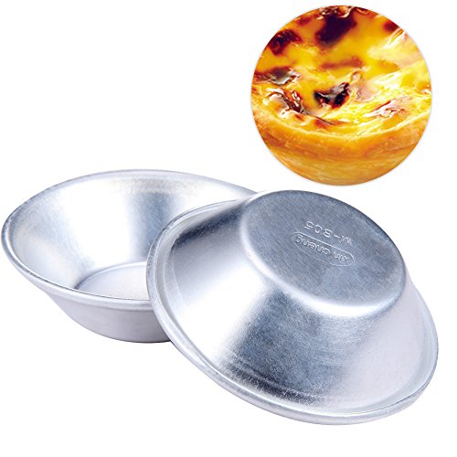 10 piezas de pastel estilo pastel huevo tarta pasta de NATA para horno redonda de hojalata 10 piezas como se muestra en la imagen