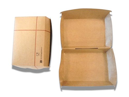 100 cajas de sándwiches grandes de 15 x 10 cm rectangulares para hamburguesas y sándwich de papel Big Boxburger de cartón kraft alimentario para llevar Take Away