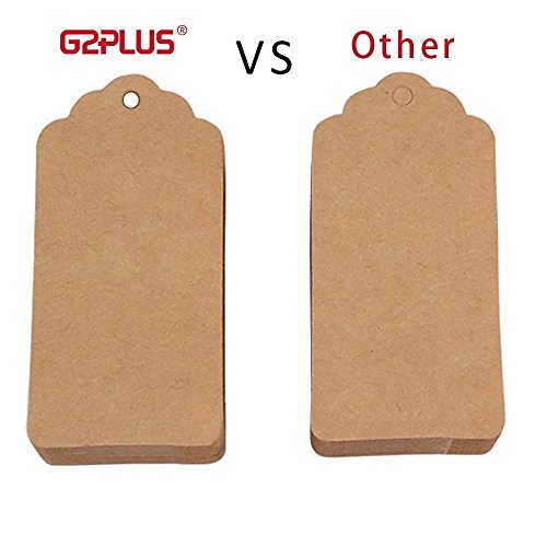 100 Etiquetas de Papel Kraft,Etiquetas de Regalo,Equipaje Etiquetas de las etiquetas de Boda con 30 Metros de Cuerda de Yute para decorar regalos(5x10cm)
