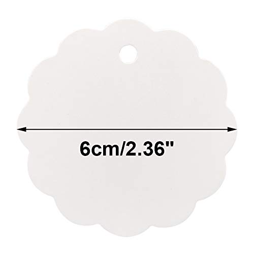 100 Etiquetas de Papel Kraft,Etiquetas de Regalo,Equipaje Etiquetas de las etiquetas de Boda con 30 Metros de Cuerda de Yute para decorar regalos(6x6cm)
