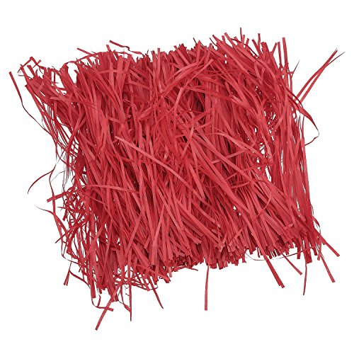 100 Gramos de Papel de Seda en Tiras Relleno de Embalaje de Regalo (Rojo)