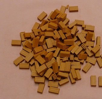 100 ladrillos CERÁMICA miniatura para maquetas. LARGO 3cm. ref 21001 AEDES ARS