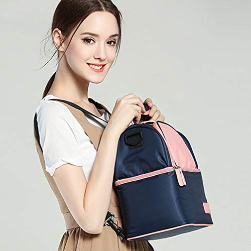 1000ml Bebé Leche de Pecho Enfriador Doble Capa Picnic Almacenamiento de Alimentos Mochila Bolsa de Asas Gris