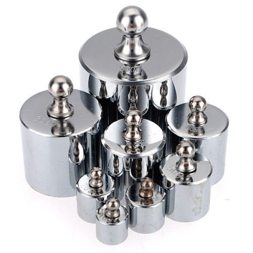 100g y 500g Escala Peso para de Precisión Calibrado de Balanzas - Acero Niquelado Pesos para Revisar la Exactitud de Tanto en Bolsillo y Digital Escala - Diseñado para Preciso Re-Calibration