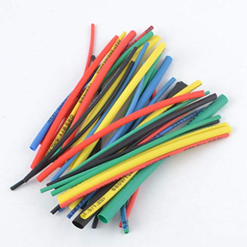 100pcs 5 Colores 100mm Tubo termocontraíble Bolsa de plástico Transparente Tubos retráctiles de cloruro de polivinilo