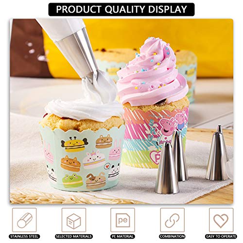100pcs Bolsas de Pastelería Mangas, Mangas Pasteleras Desechables DIY Decoración de Pasteles Herramientas para Hornear Bizcocho, Galleta, Cupcake y Hojaldre