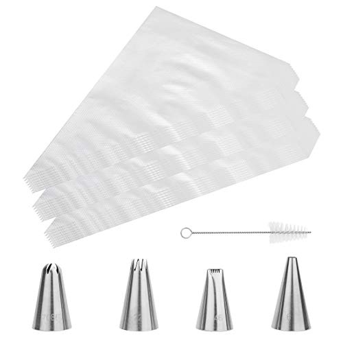 100pcs Bolsas de Pastelería Mangas, Mangas Pasteleras Desechables DIY Decoración de Pasteles Herramientas para Hornear Bizcocho, Galleta, Cupcake y Hojaldre