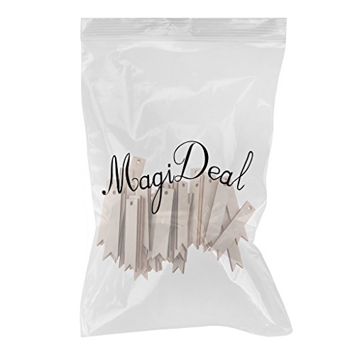 100pcs Decoración Colgante De Madera Natural Etiquetas Accesorios de Arte DIY