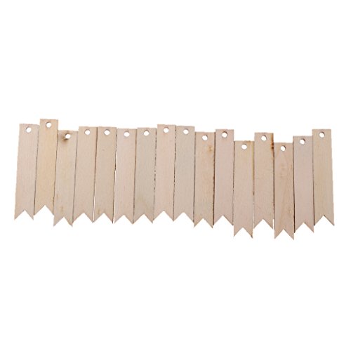 100pcs Decoración Colgante De Madera Natural Etiquetas Accesorios de Arte DIY
