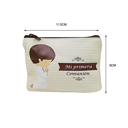 12 monederos de comunion niño,monederos Infantiles,Ideal Detalles comunion para Invitados niños-Cuadrado