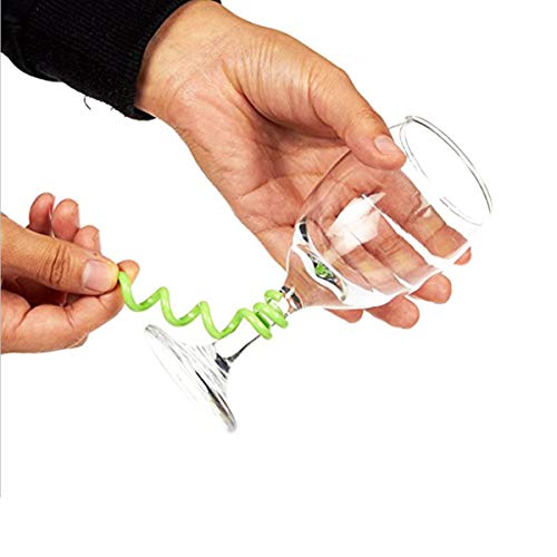 12 PCS Marcadores de Copas,Tangger Anillo de Copa de Vino Plastico Espiral Etiquetas para Bar Fiesta Todas las Ocasiones,6 Colores