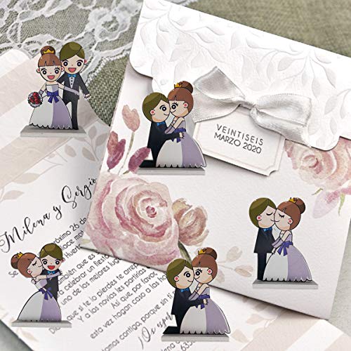 12 Pinzas Madera Portafotos Soporte de Tarjeta,Foto, Número de Mesa,Ideal Decoración de Boda,Novios 7x 3 x10,5 cm