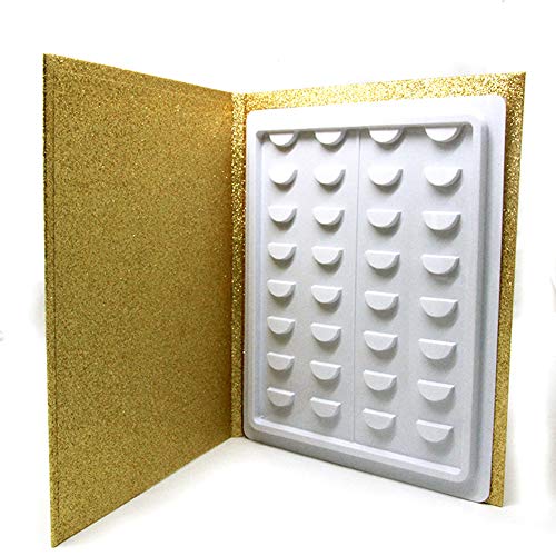 16 pares de libros de almacenamiento de pestañas, estuche de almacenamiento de pestañas, organizador de muestras, organizador de pestañas, contenedor de catálogo de pestañas, papel brillante de viaje