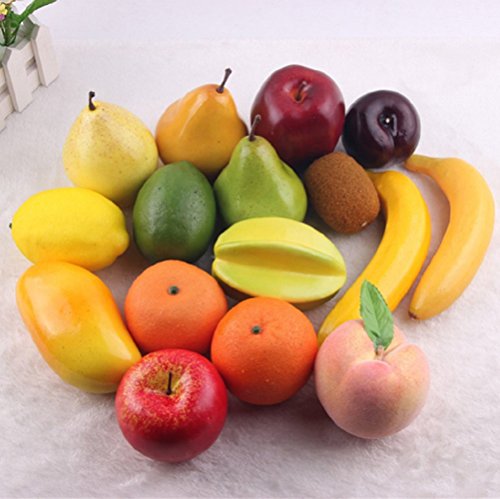 16 PCS/1 conjunto artificial plástico realista buscando frutas mixtas simulación plástico frutas decorativas Mostrar creativa Home Decor/enseñanza/Photography props