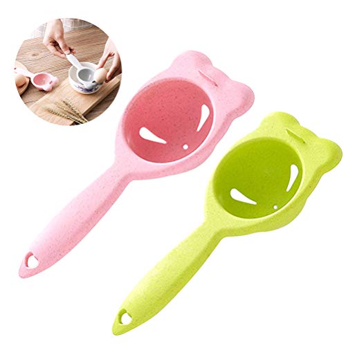 2 Piezas de plástico Separador de Clara de Huevo Separador de Filtro de yema de Huevo Cocina Horneado Herramientas de Huevo Accesorios de Cocina (Asignación aleatoria de Colores)