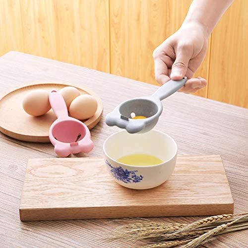 2 Piezas de plástico Separador de Clara de Huevo Separador de Filtro de yema de Huevo Cocina Horneado Herramientas de Huevo Accesorios de Cocina (Asignación aleatoria de Colores)
