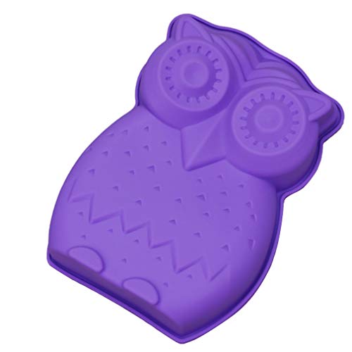 2 Piezas Forma de Búho Moldes de Silicone - Molde Antiadherente de la Torta de Silicona para Repostería, Bizcocho, Tartas, Repostería, Bizcocho, Gelatina Grande, Pan