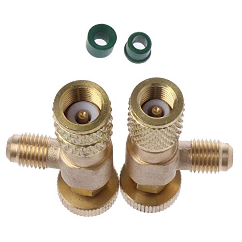 2 Pzas. Relleno Refrigerante Válvula de Seguridad Acoplador Rápido Aire Acondicionado R410A R22 Conector Adaptadores