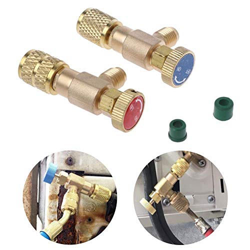 2 Pzas. Relleno Refrigerante Válvula de Seguridad Acoplador Rápido Aire Acondicionado R410A R22 Conector Adaptadores