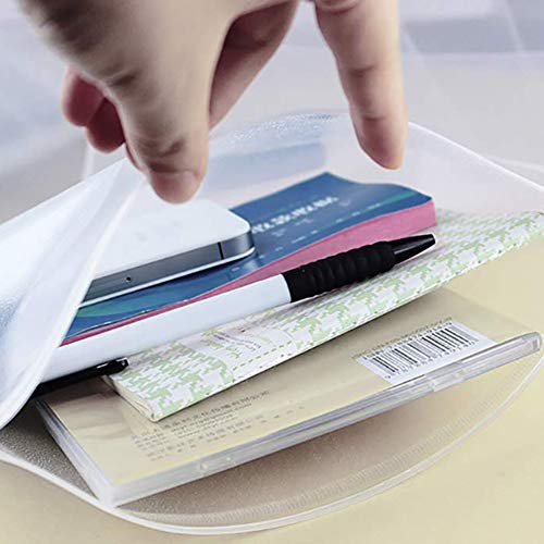 20 bolsas de plástico con cierre para archivos, transparentes tamaño A4, fundas de plástico, bolsa impermeable para organizador de documentos, material de PVC para suministros de oficina y familia