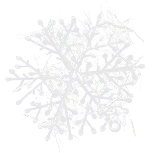 20 Paquetes con 60 Piezas De Copos Nieves para árbol De Navidad Colgantes Adornos cm Blanco Hogar y Cocina