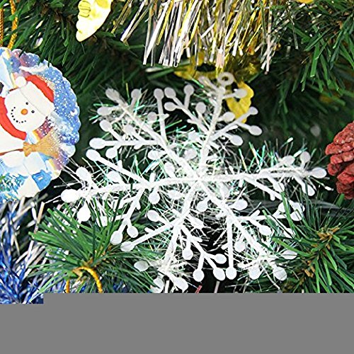 20 Paquetes con 60 Piezas De Copos Nieves para árbol De Navidad Colgantes Adornos cm Blanco Hogar y Cocina