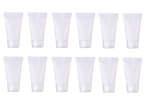 20 Unidades de 5 ml Transparente vacío rellenable plástico Suave Tubos Botella cosmética Muestra Botellas tarros de Viaje Maquillaje contenedor
